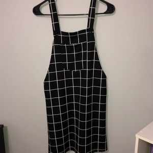 Grid Pinafore Dress